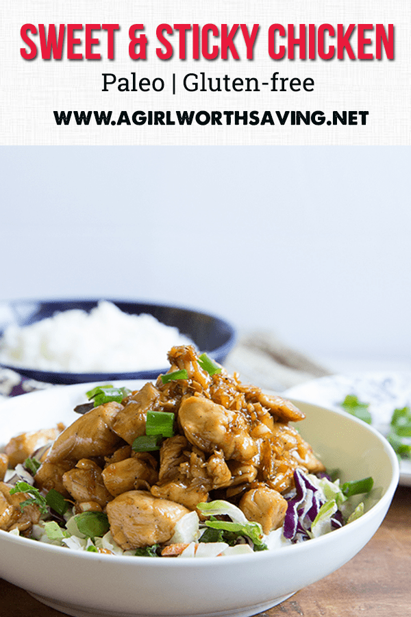 This easy Sweet and Sticky Chicken recipe made with ginger and honey and is not spicy (although you can add as much heat as you like)!