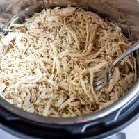 instant pot shredded chicken in an instant pot