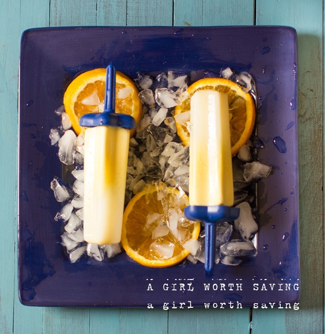 Orange Creamsicle Popsicles (Vegan, AIP) Kelly Bejelly paleo orange creamsicle popsicles
