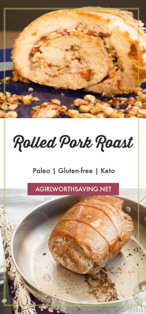 Rolled Pork Roast Kelly Bejelly The Keto Rolled Pork Roast stuffed with a savory low carb dressing that will have you reaching for seconds. Marinated and then roasted until golden brown!
