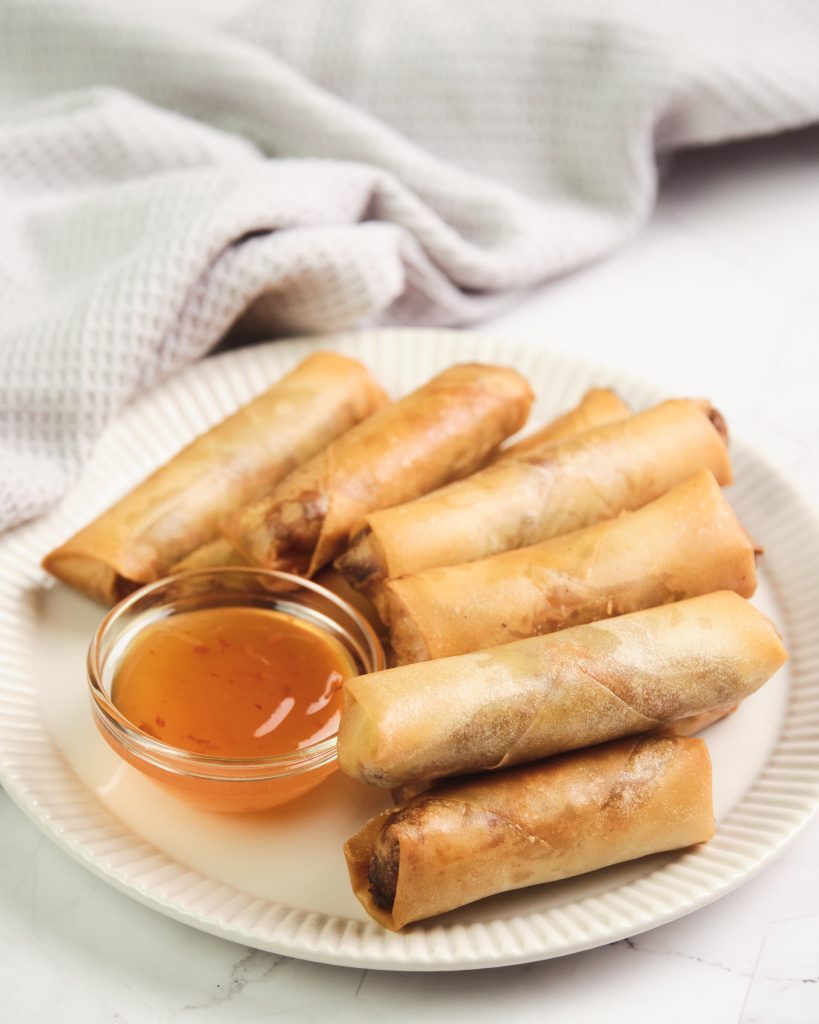 Best Lumpia Recipe(Authentic Filipino Recipe) Kelly Bejelly fried lumpia on a plate