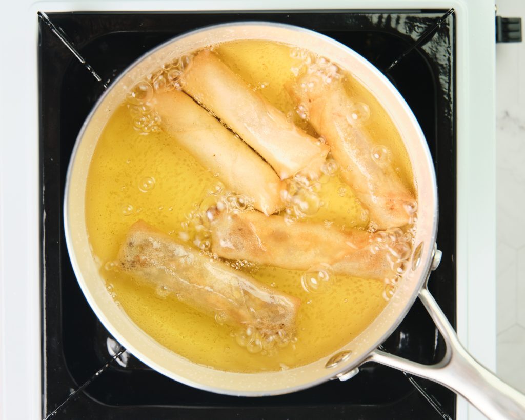 Best Lumpia Recipe(Authentic Filipino Recipe) Kelly Bejelly Frying egg rolls in oil