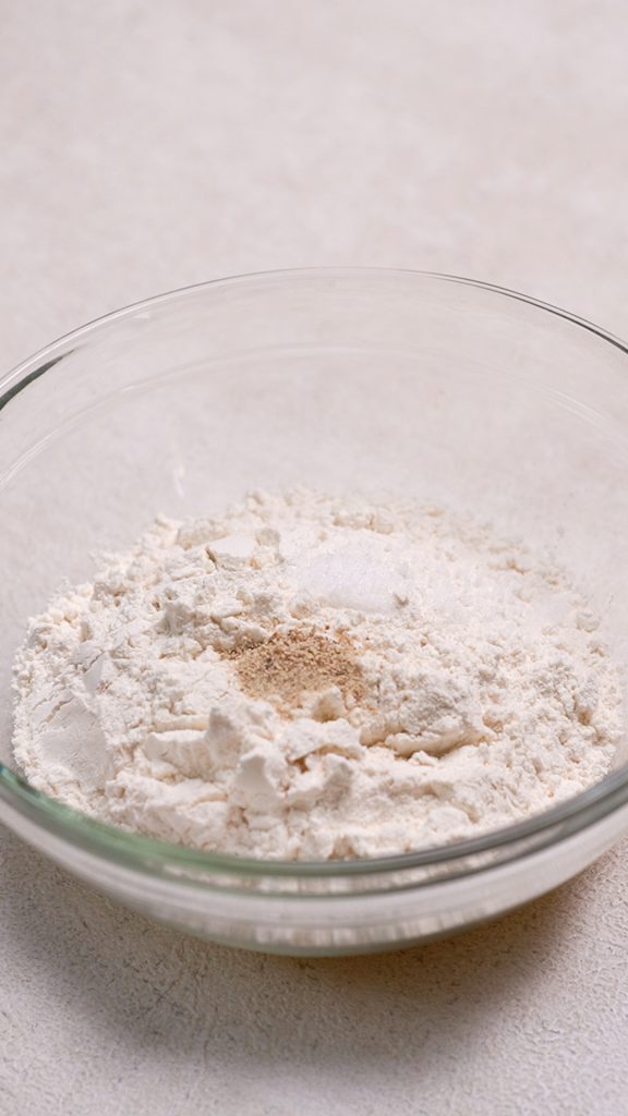 dry ingredients in a bowl for corn nuggets recipe