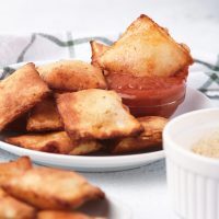 Air Fryer Pizza Rolls on a plate