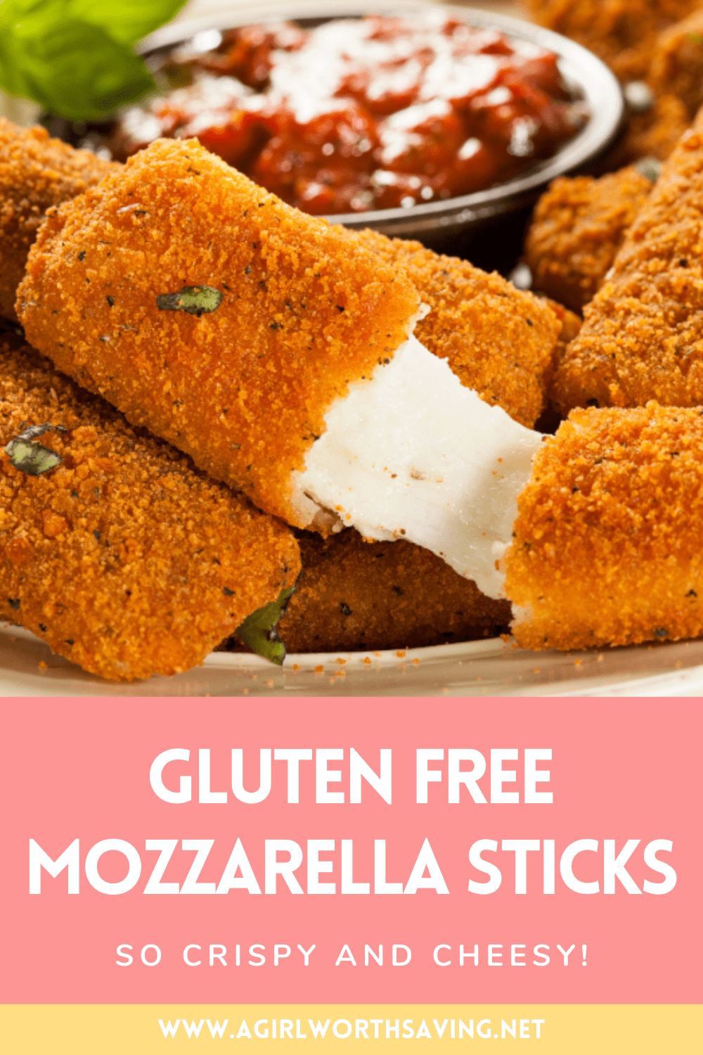 These gluten free mozzarella sticks are so cheesy and crispy, you'll have a hard time believing they're actually homemade!