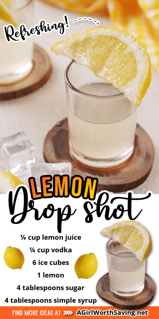 Lemon Drop Shot with text overlay