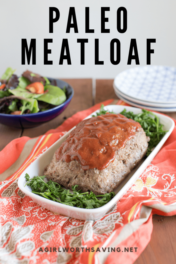 paleo meatloaf on a platter
