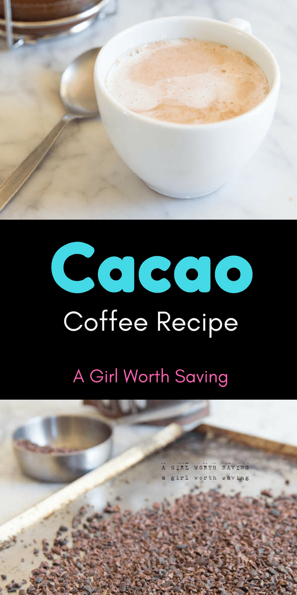 You'll never believe how simple it is to make cacao coffee! Not only does it have a fraction of the caffeine that coffee is, it tastes just like hot chocolate!