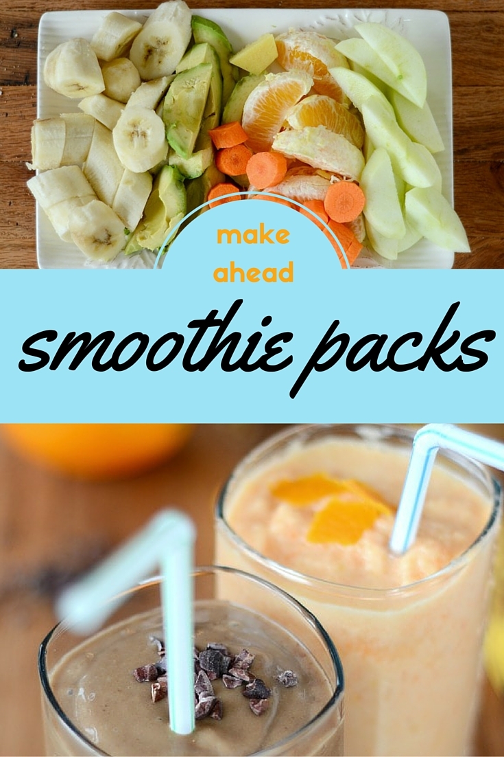 Smoothies are one of my absolute favorite snacks or quick breakfasts! It's so incredibly easy to incorporate lots of yummy ingredients as well as lots of nutrition into a drinkable form. The reason I don't make smoothies more often is because they require so much chopping and so many decisions as far as what to put in the smoothie!