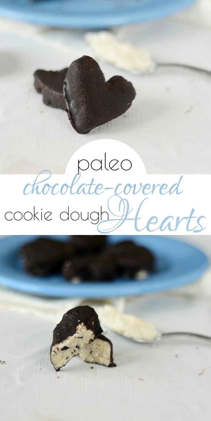 Chocolate Covered Cookie Dough Hearts