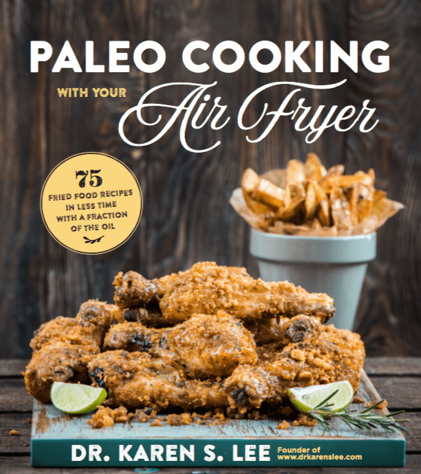 Paleo Cooking w Air Fryer cookbook that shares this air fryer meatloaf patties recipe