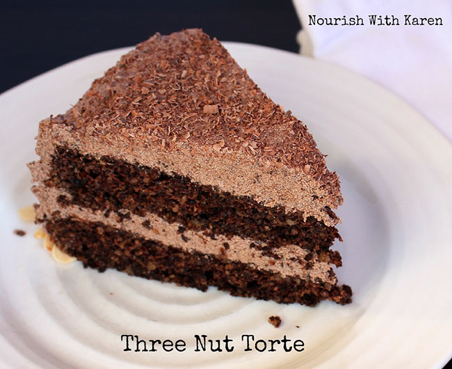 Three Nut Chocolate Torte
