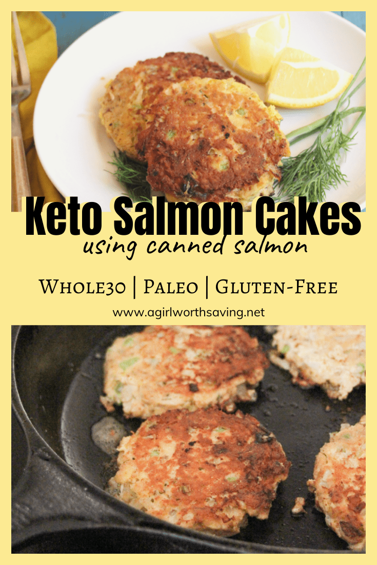 Made with canned salmon, coconut flour, lemon pepper and dill, this Keto Salmon cakes recipe is hit! Spritz with lemon or top with your favorite tartar sauce and enjoy!