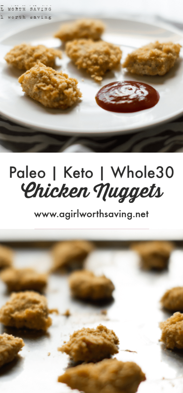 Breaded with pork rinds, these keto chicken nuggets are then baked in your oven until crispy! Dip them in a sweet and sour sauce for an extra special keto lunch. 