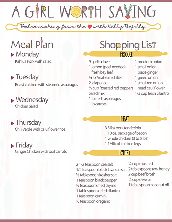 If you're also looking to save time and money, check out my favorite paleo meal planning website.   You will learn how to prep a week of Paleo Meals in less than 60 minutes.  Anyhow, here are this week's Paleo Diet Meal Plan.