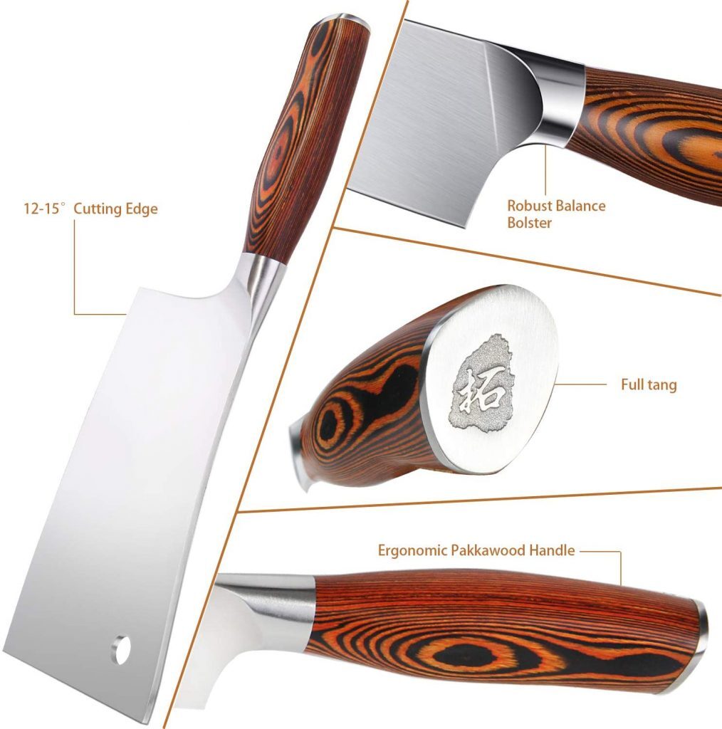 Best Meat Cleaver for Your Kitchen Kelly Bejelly Hand polished edge of Tuo Cleaver