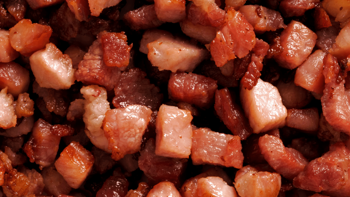 Recipe Index Kelly Bejelly close up of bacon bits