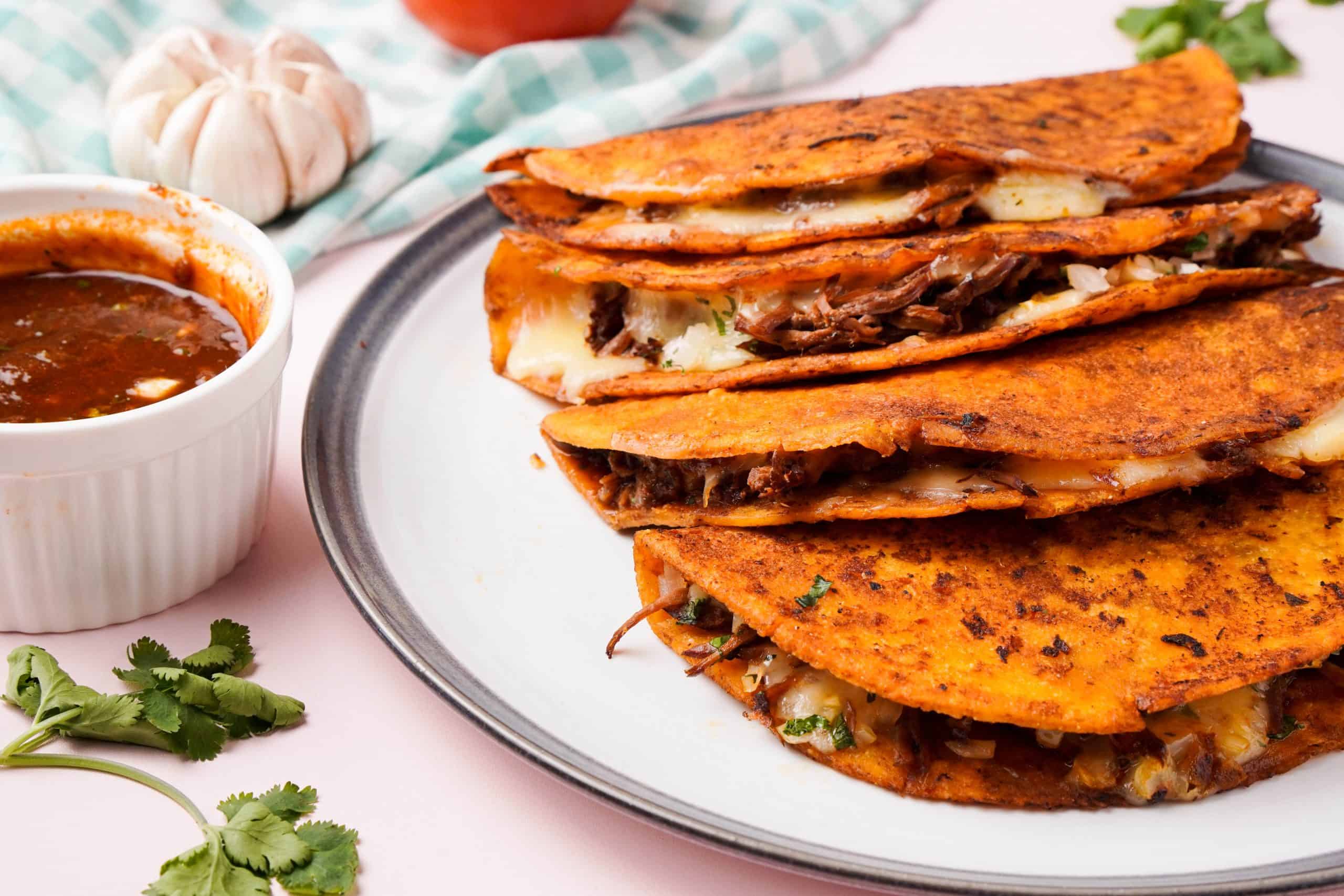 Recipe Index Kelly Bejelly Quesabirria Tacos on a plate