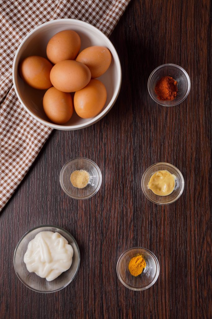 Keto Deviled Eggs Kelly Bejelly ingredients to make keto deviled eggs