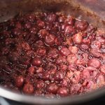 Instant Pot Cranberry Sauce Kelly Bejelly close up of cranberry sauce in an instant pot
