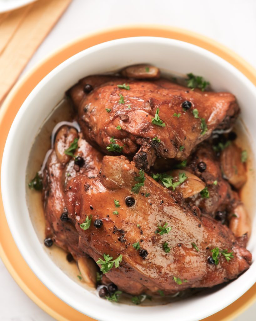 Chicken Adobo Recipe Kelly Bejelly Chicken adobo in a bowl