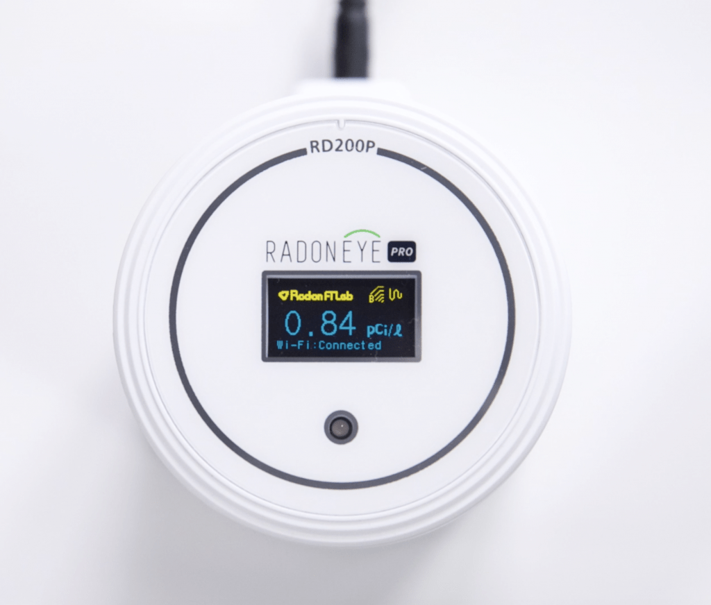 EcoBlu Review - The Best Radon Detector for 2025 Kelly Bejelly top view of radoneye radon detector