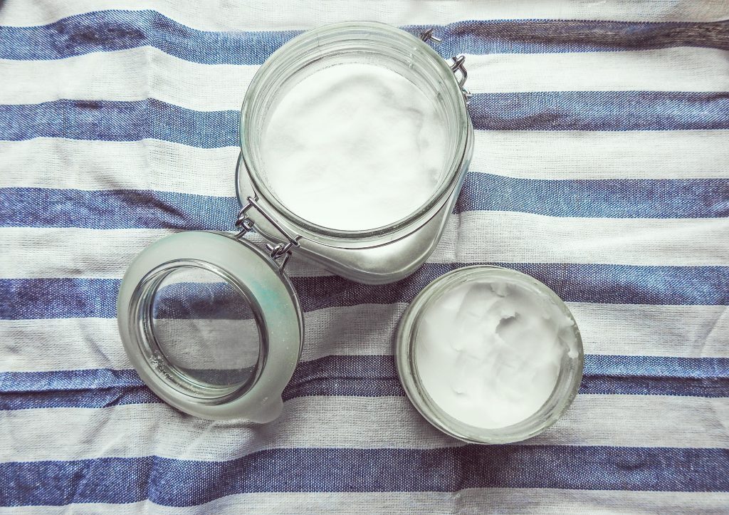 Banana and Cream Oatmeal (AIP, Vegan, Paleo) Kelly Bejelly homemade coconut cream in a jar to make banana and cream outmeal