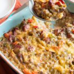 Festive Hash Brown Casserole (Gluten-free) Kelly Bejelly I am a sucker for a good casserole. During the holidays when I can barely catch my breath, I rely on a good casserole to get me through the day. I also love me some leftovers, and casseroles make an easy lunch or dinner.