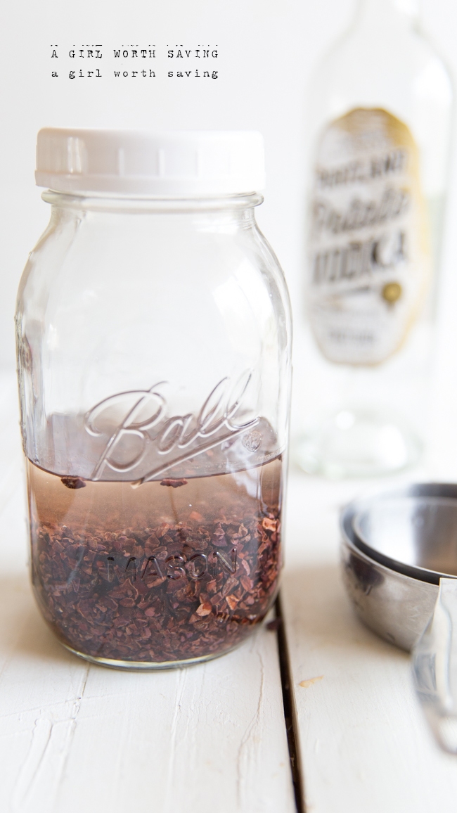 How to Make Chocolate Vodka (Homemade Gift Idea) Kelly Bejelly how-to-make-chocolate-vodka-2