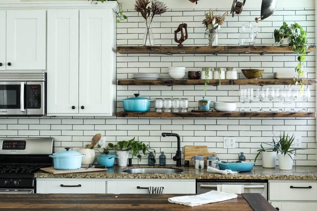 7 Must Haves for Timeless Kitchen Design Kelly Bejelly Kitchen backsplash - white subway tiles with black grout lines