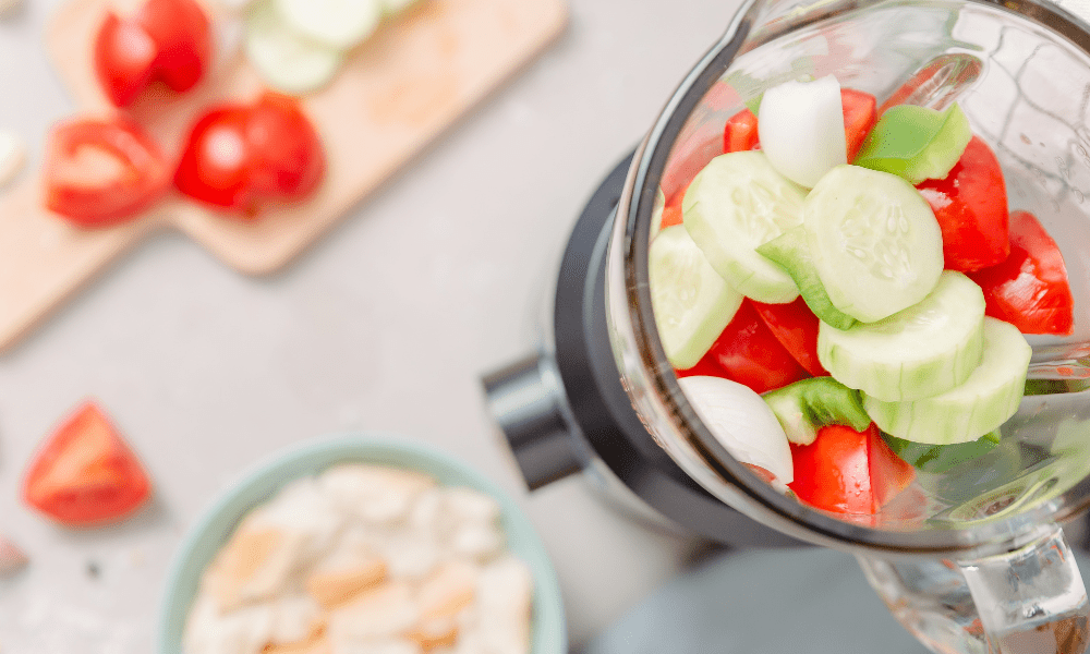 The Best Ninja Blender - 2025's Top Food Processors Kelly Bejelly Top view of Best Ninja Blender with chopped vegetables inside
